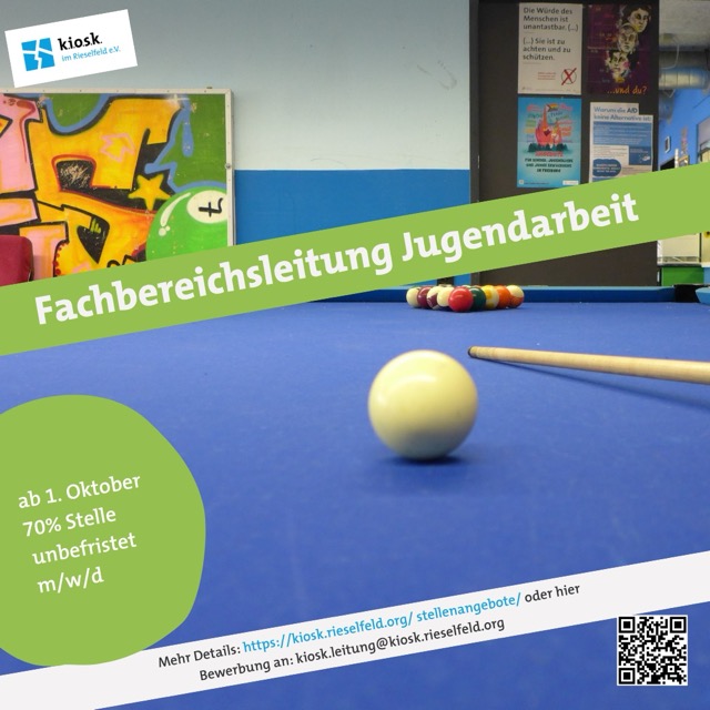 Fachbereichsleitung: Offene Jugendarbeit (w/m/d) - 70% Stelle 